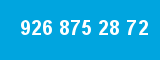 926 875 28 72 926 875 28 72